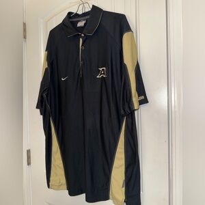 Nike Black and Gray Athletic Polo Shirt